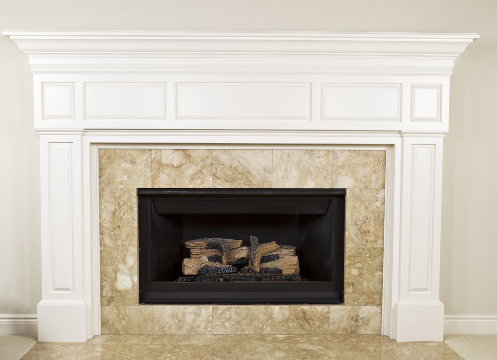 Natural Gas Fireplace Surround With Paneling