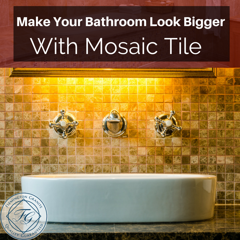 Bathroom Look Bigger With Mosaic Tile, Do Small Tiles Make A Bathroom Look Bigger